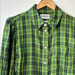 Essential Antwerp Women's Flannel Plaid Button Down Shirt